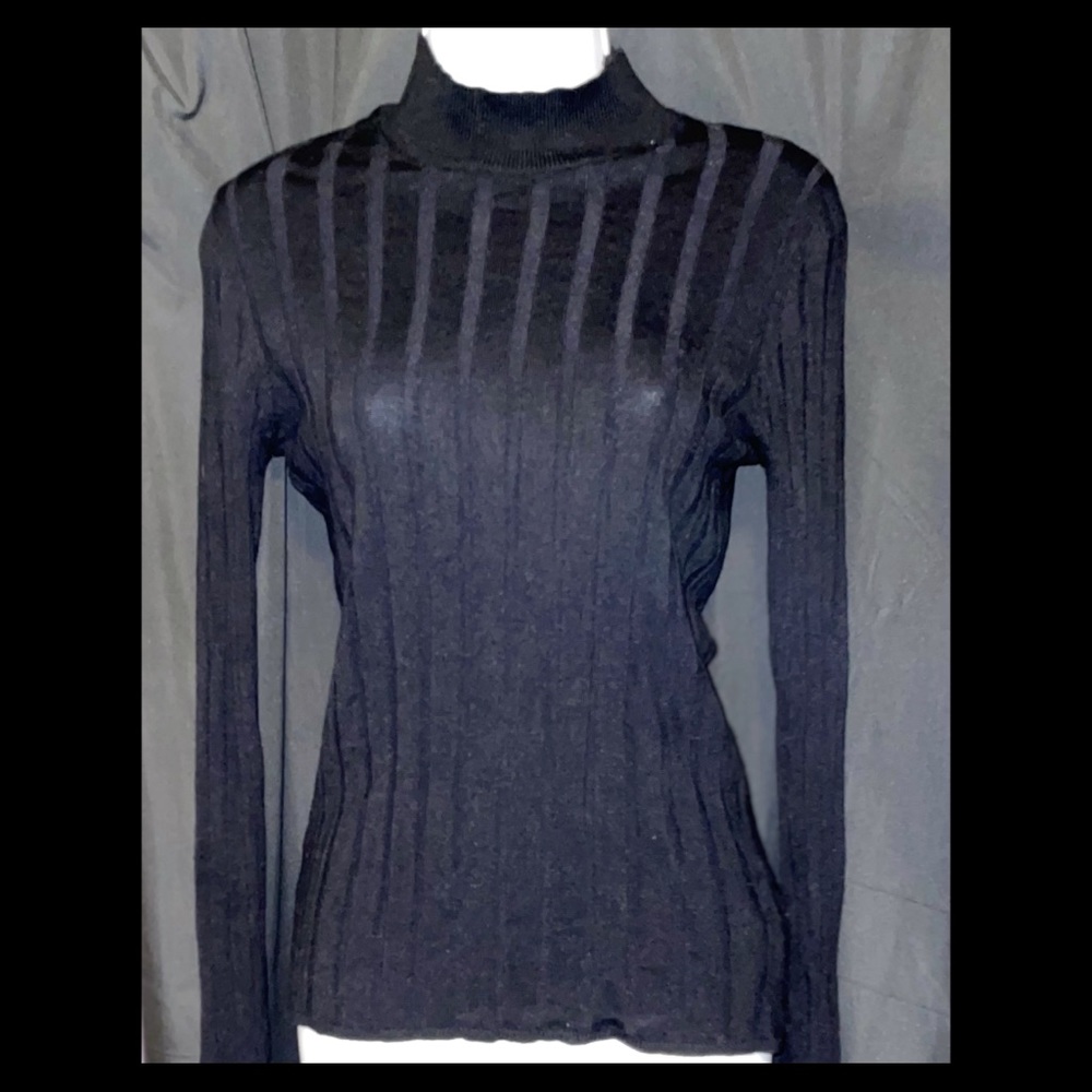 Urban heritage black ribbed cowl neck sweater